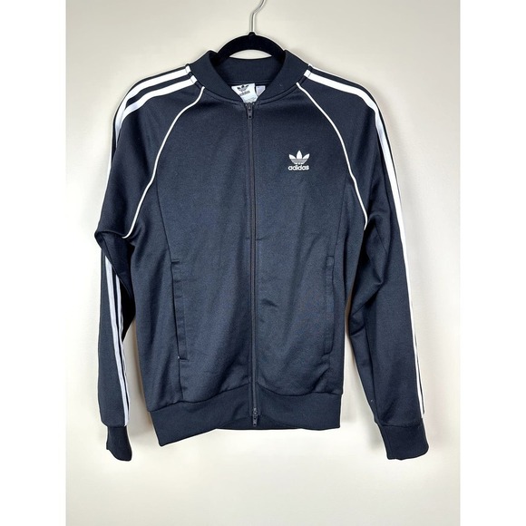 Pre-Loved Women's Adidas Zip Up Track Jacket W/Pockets Small - Picture 1 of 6